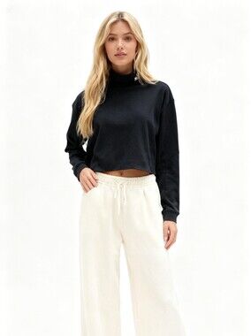 NEW! Columbia Mockneck Black Sweatshirt Size S